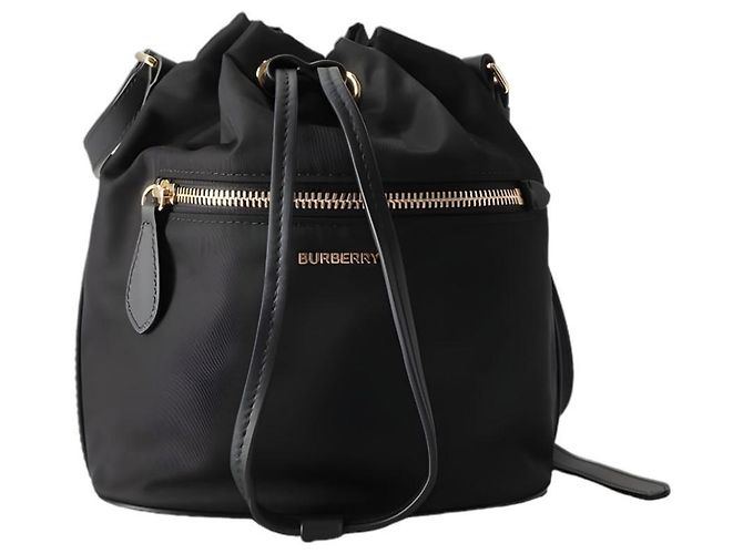 Burberry Borsa a secchiello in nylon Nero