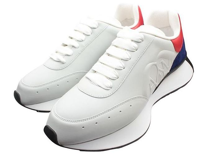 Alexander Mcqueen Baskets avec détails en daim Bleu