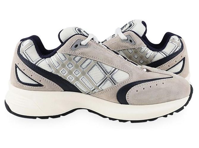Burberry Men's Eclipse Runner Mesh Suede Sneakers Brown