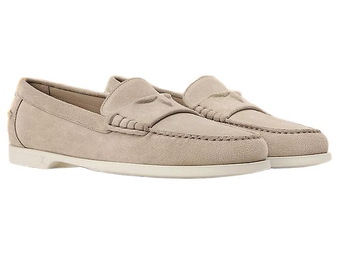 Louis Vuitton Croisette Loafer Gray Brown
