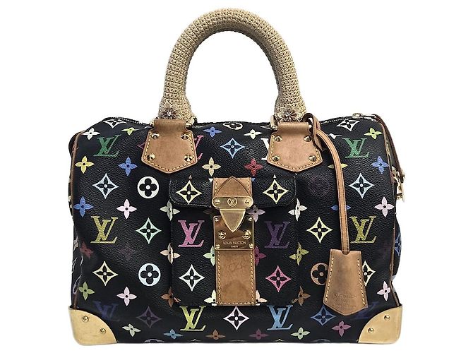 Louis Vuitton Borsa Tote Speedy Monogram Multicolor Nero