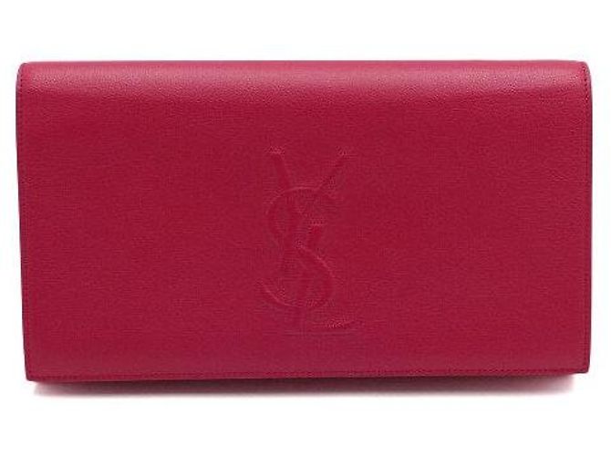 Saint Laurent Bolsa de Mão com Aba Monogram Rosa