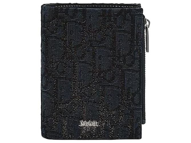 Dior Wallet Black Oblique Jacquard