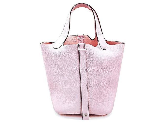 Hermès Picotan Rose Sakura Clemence Silver
