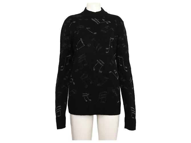 Saint Laurent Strickware für Damen mit schwarzen Perlen-Details