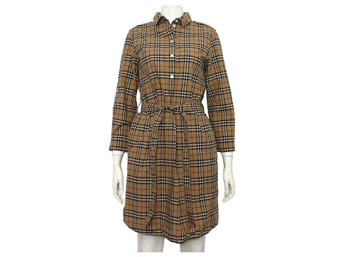 Burberry Baumwoll-Tunikenkleid mit Karomuster