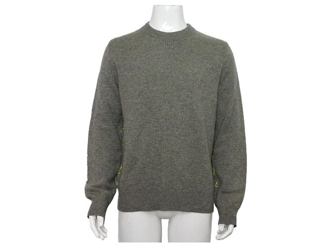 Louis Vuitton Grauer Half and Half Monogram Strickpullover für Herren Braun