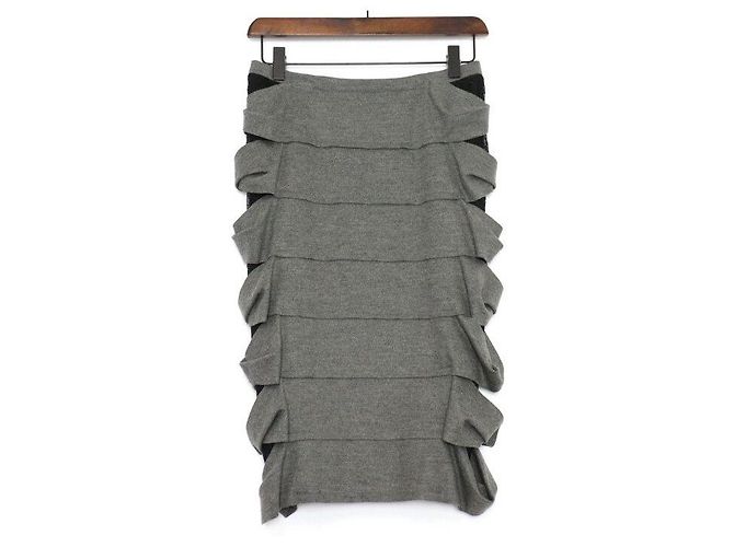 Fendi Falda de algodón gris para mujer Castaño 