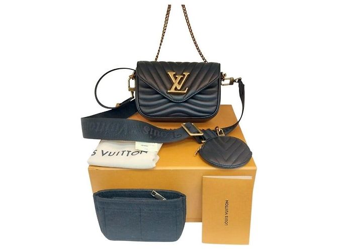 Louis Vuitton Borsa a tracolla Multi Pochette New Wave Nera e Oro Nero