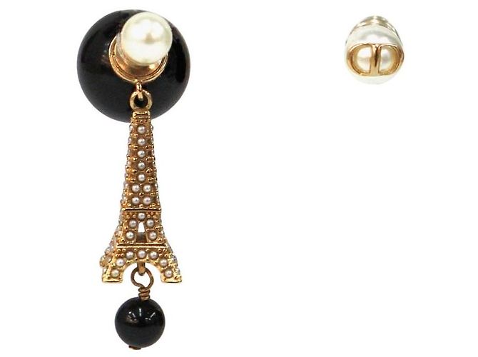 Dior Pendientes Torre Eiffel Tribal Multicolor