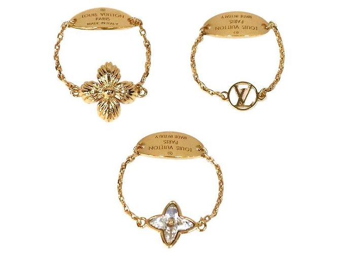Louis Vuitton Bague Blooming Strass Doré