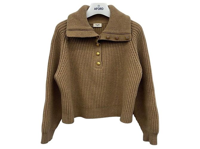 Céline Woll-Kaschmir-Strickpullover