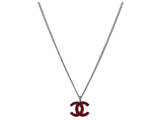 Chanel Collana CC Argento Rosa 