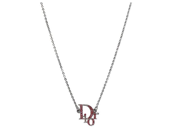 Dior Collana Silver Cubic Oblique Rosa