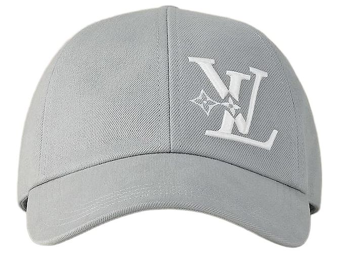 Louis Vuitton Kappe Hellgrau Braun Tuch