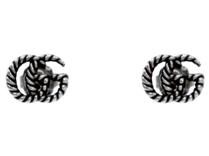 Gucci Orecchini in argento a doppia catena