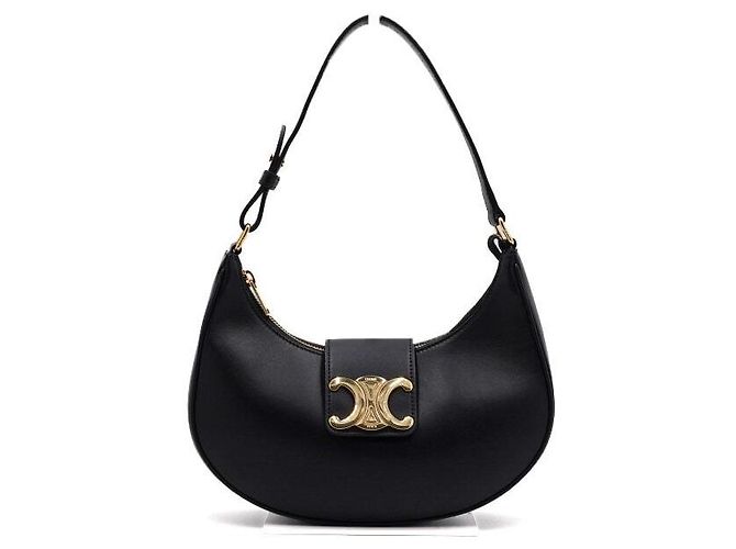 Céline Medium Triomphe Ava Schultertasche Schwarz