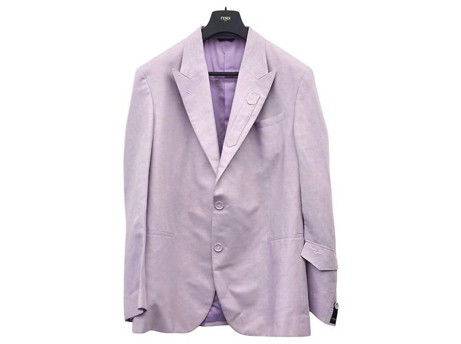 Fendi Linen Single Jacket White