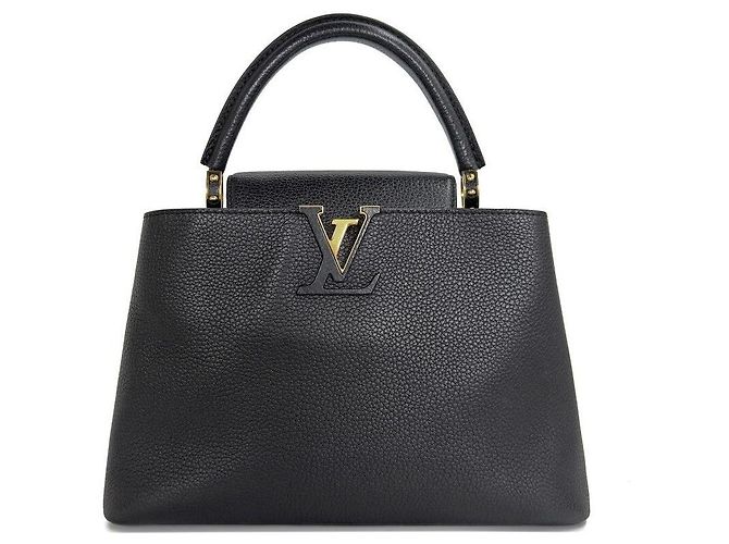 Louis Vuitton Capucines MM Black Taurillon Noir