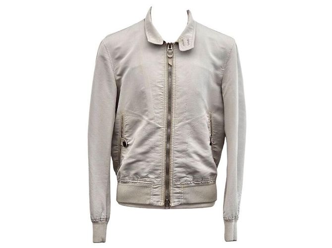 Tom Ford Giacca con zip in cotone e seta Multicolore