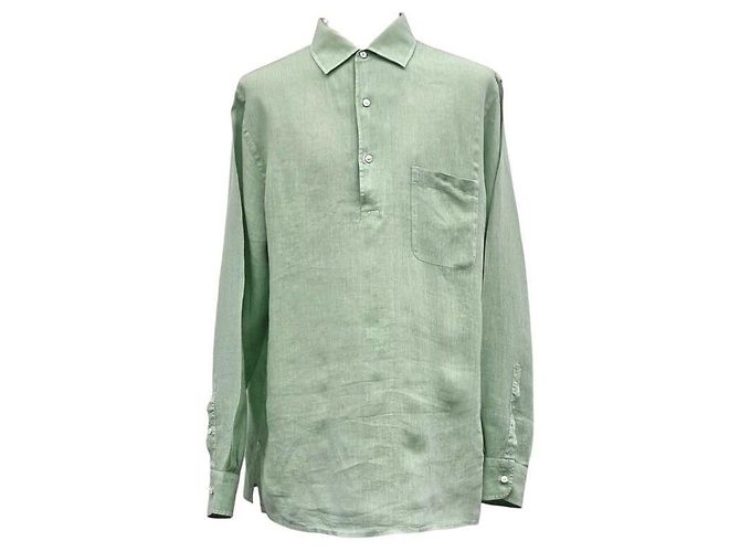 Loro Piana Camiseta con cuello de lino