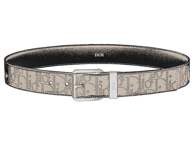 Oblique Dior Cintura in pelle nera