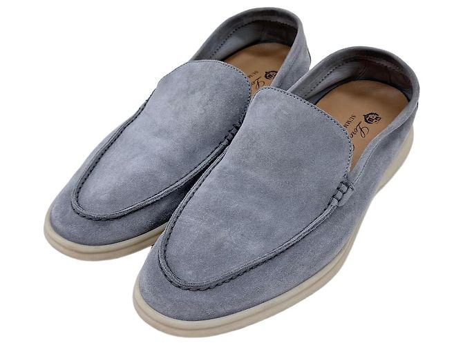 Loro Piana Mocassins en daim Summer Walk Gris