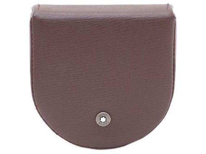 Montblanc Coin Purse Brown Leather