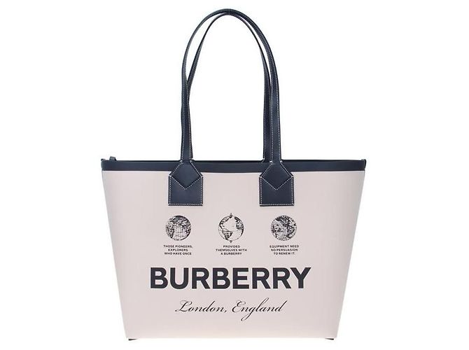 Burberry Bolso Tote London de algodón con estampado Label - Medium Multicolor