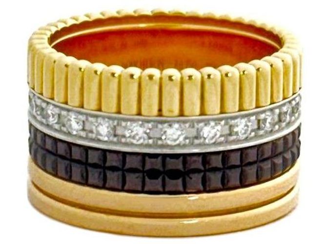 Boucheron Quattro Classic Large Ring Diamond Setting Yellow