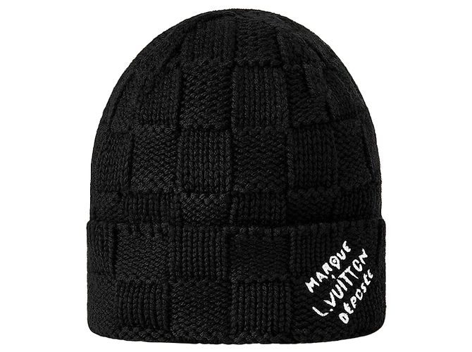 Louis Vuitton Damier Snug Beanie Black Schwarz