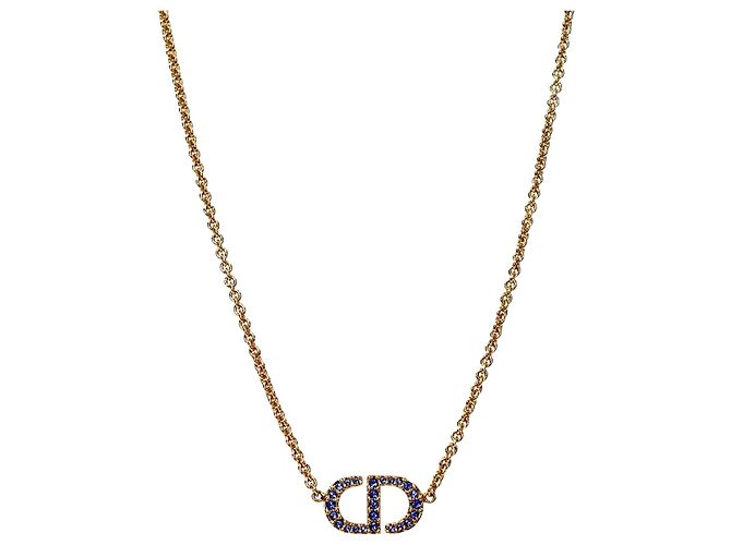 Dior Collana Petit CD Blu e Oro 