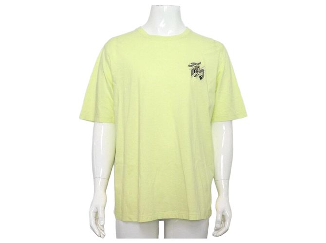 Hermès Yellow Mini Leather Patch Men's Short Sleeve T-Shirt