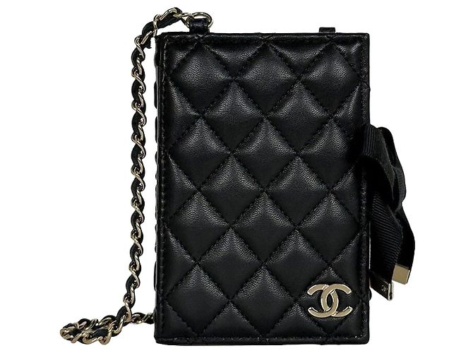 Chanel Portacarte portafoglio Dear Diary Book Chain Nero