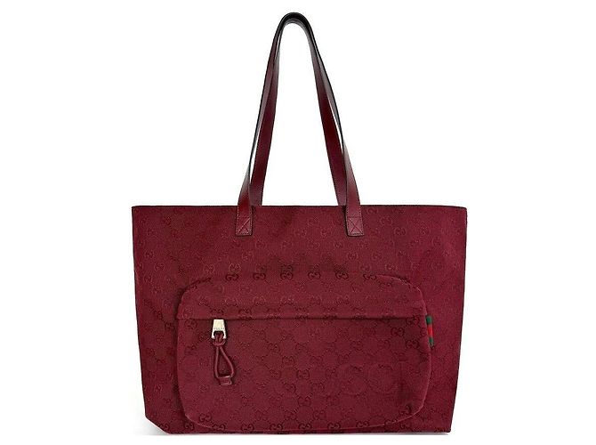 Gucci Borsa Tote GG e borsa a tracolla inutilizzate Rosso
