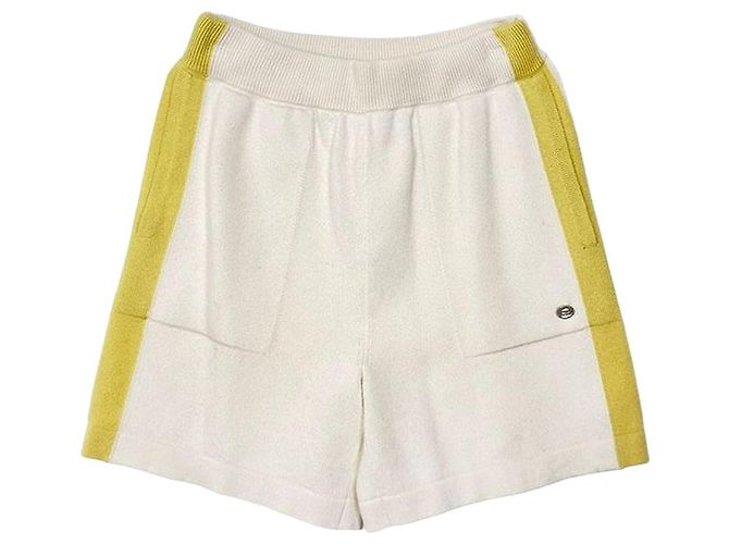 Chanel Bermudas de punto Cruise Blanco