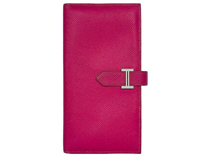 Hermès Long Wallet Stamp Pink