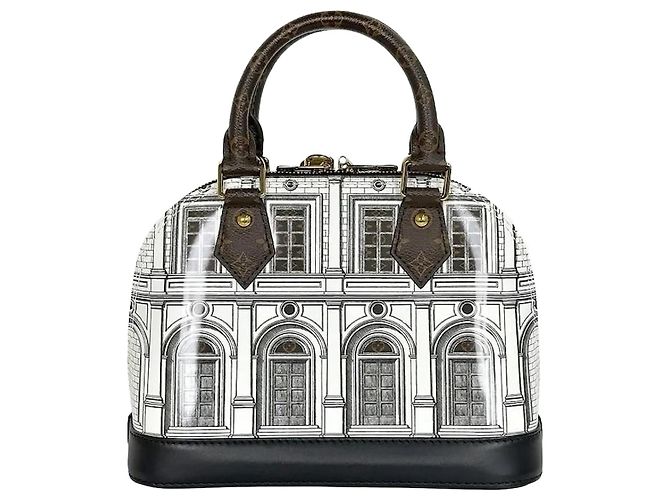 Louis Vuitton Alma BB Black White Blanc