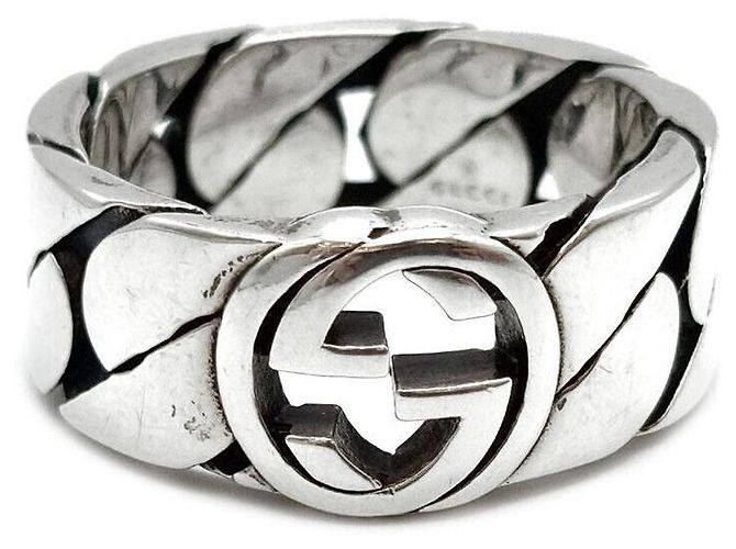 Gucci Interlocking Silver Ring