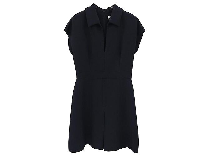 Dior Abito in lana e seta nero