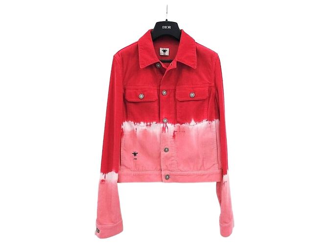 Dior Chaqueta de denim de algodón Roja
