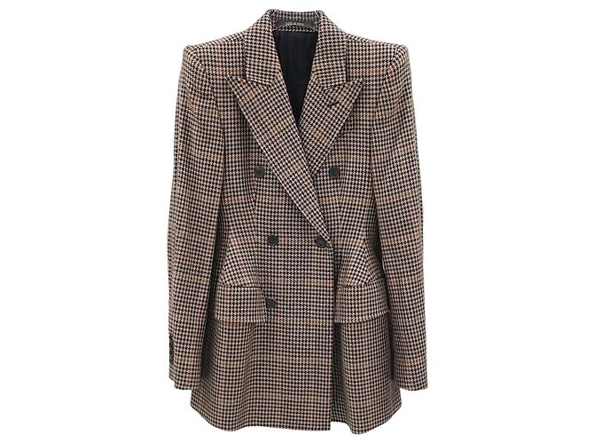 Balenciaga Houndstooth Blazer Wool Jacket Multiple colors