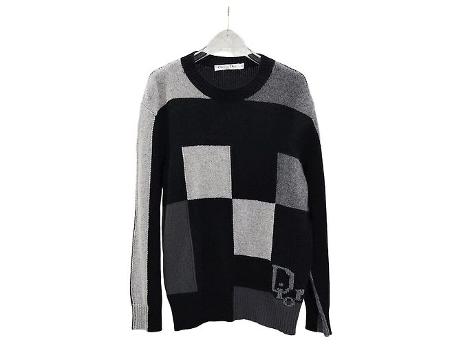 Dior Maglia in cashmere con logo a quadri Multicolore 