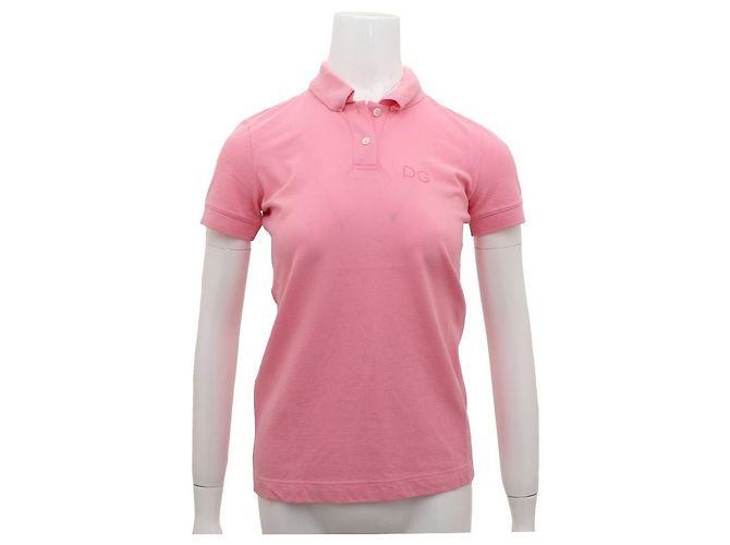 Dolce & Gabbana Polo à manches courtes avec logo DG Rose