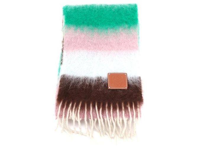 Loewe Angora Wool Multi Scarf Multiple colors