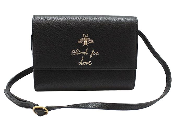 Gucci Mini sac bandoulière en cuir noir