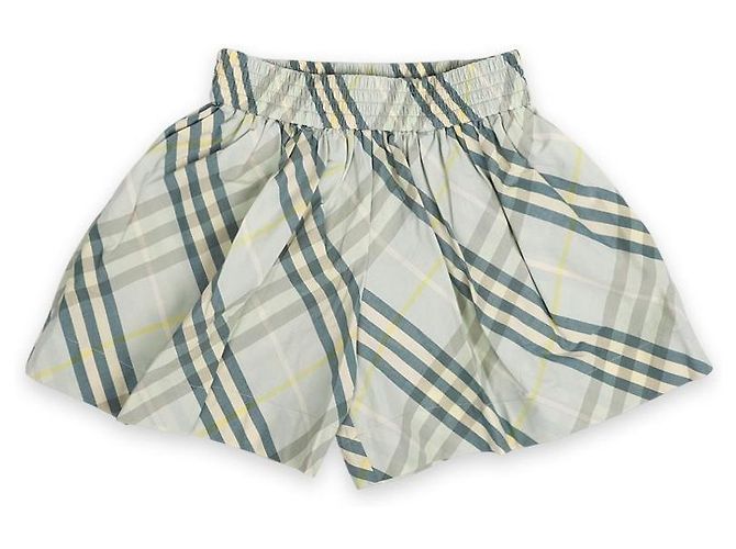 Burberry Pantaloncini in cotone a quadretti per bambini (Light Green) Multicolore