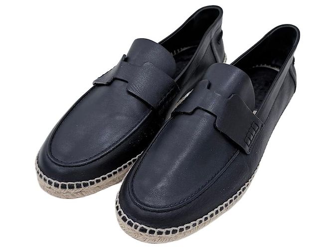 Hermès Mocassini in pelle nera Nero