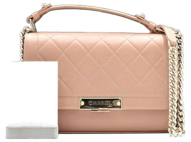 Chanel Borsa a spalla e borsa a tracolla Medium Champagne Gold Chain