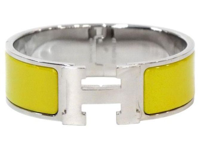 Hermès Click Clack Armband Olive Green Grün
